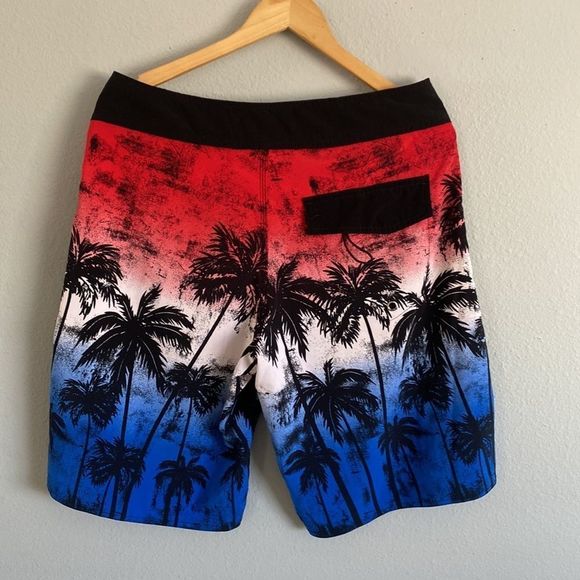 Matrix Tropical Print Swim Shorts - Picture 4 of 5